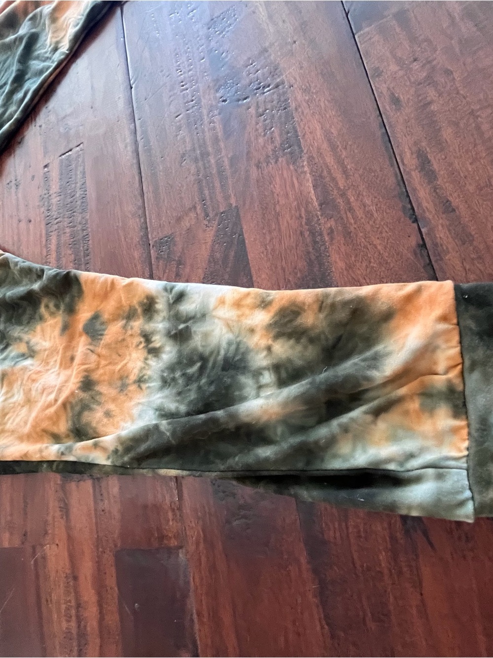 Tie-Dye Track Joggers - Olive & Tan - Picture 3 of 3